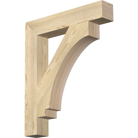 Ekena Millwork Imperial Block Rough Sawn Bracket, Douglas Fir, 4"W x 24"D x 28"H BKT04X24X28IMP05RDF